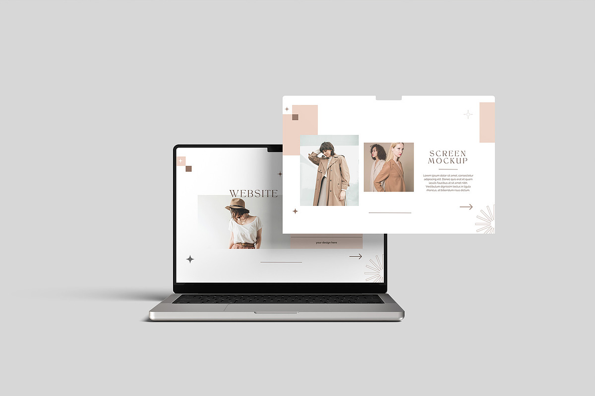 Laptop Screen Website Mockup, a Mac Mockup by graphicpages (Photo 5 of 16)