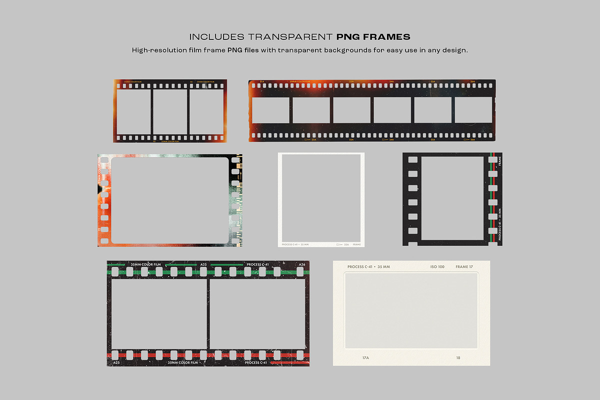 Vintage Film Strip Frame Overlay Tem, a Mockup by DesignerCandies (Photo 12 of 13)