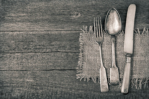 Fork, spoon and knife