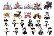 Princess Quilled Paper Clipart Set, a Person Illustration by PrintablesByFranklyn (Thumbnail 5 of 6)