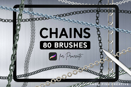 Chains Procreate Brush Set, a Brush Add-On by AngelfishCreative