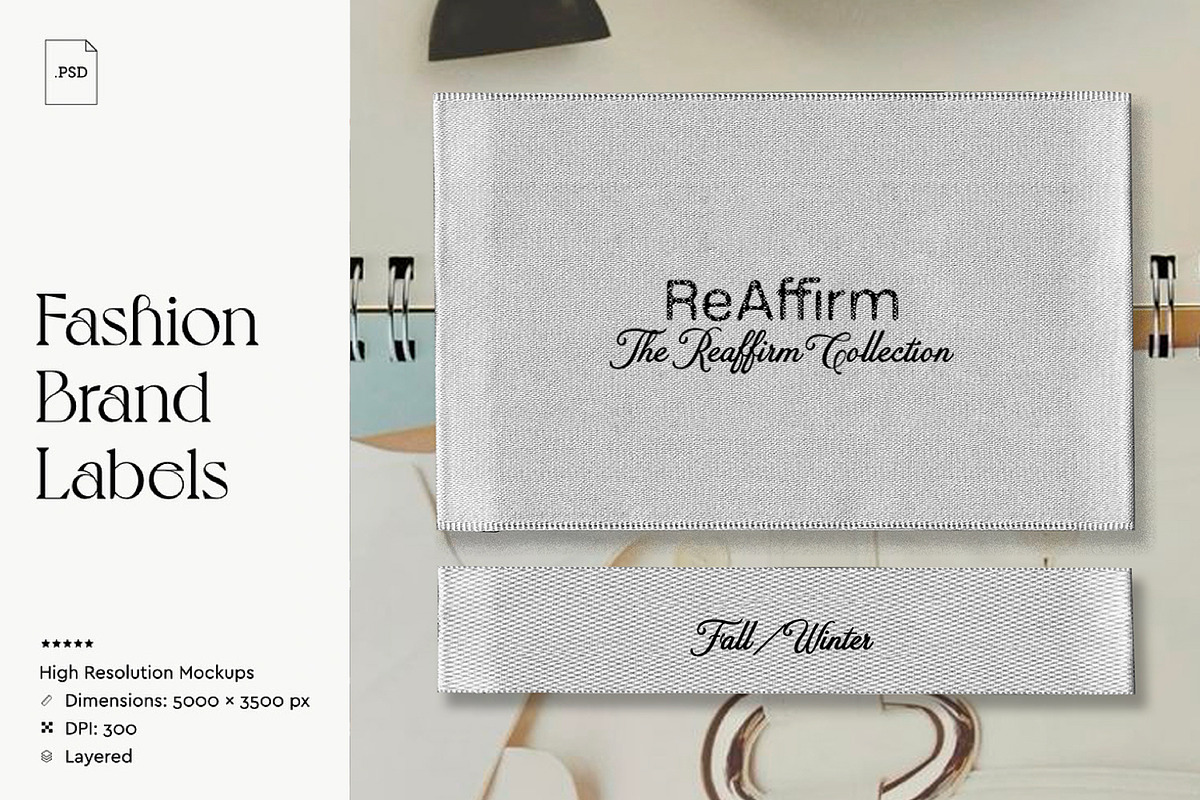 Fashion Label Mockup – Realistic Tag, an Apparel Mockup by ReAffirm (Photo 6 of 8)