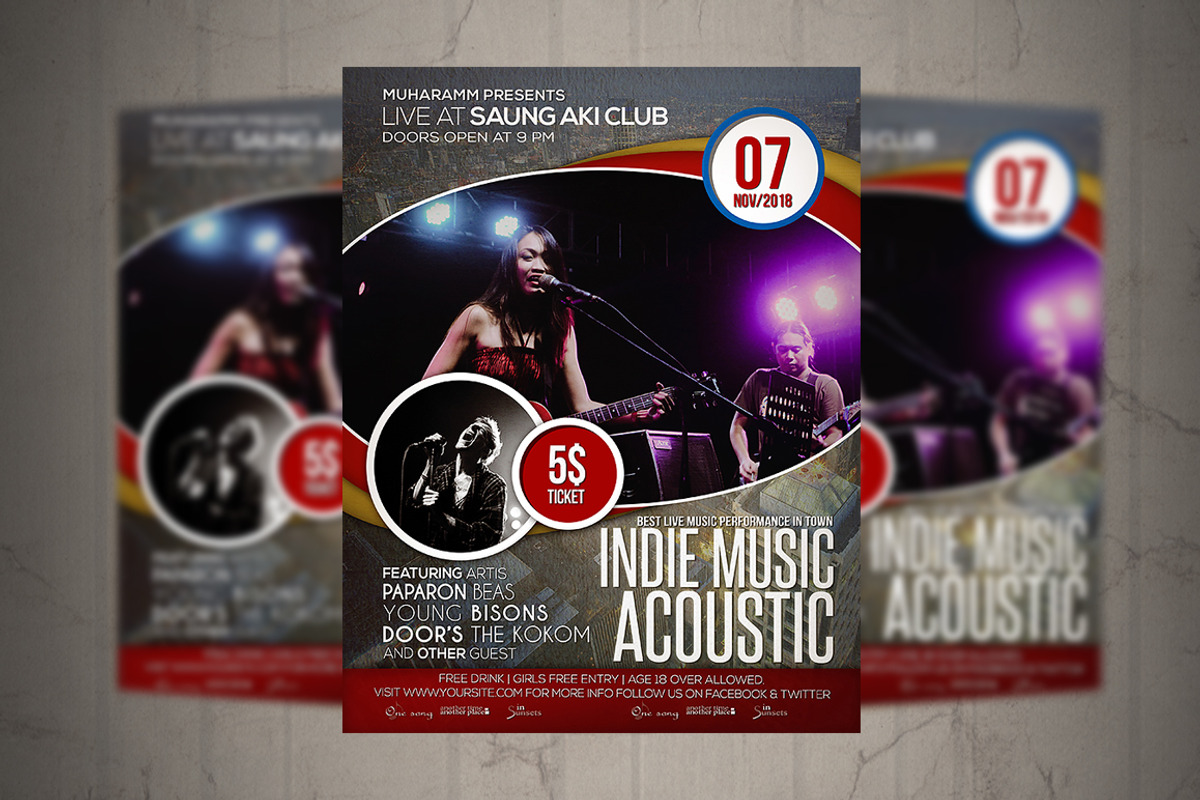 Indie Music Flyer / Poster, a Flyer Template by Septian