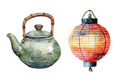 Watercolor Japan Clipart, an Illustration by Design Market (Thumbnail 4 of 4)