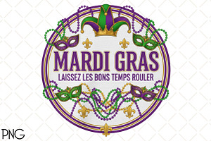 Mardi Gras Sublimation PNG, an Illustration by Black Bird Studio