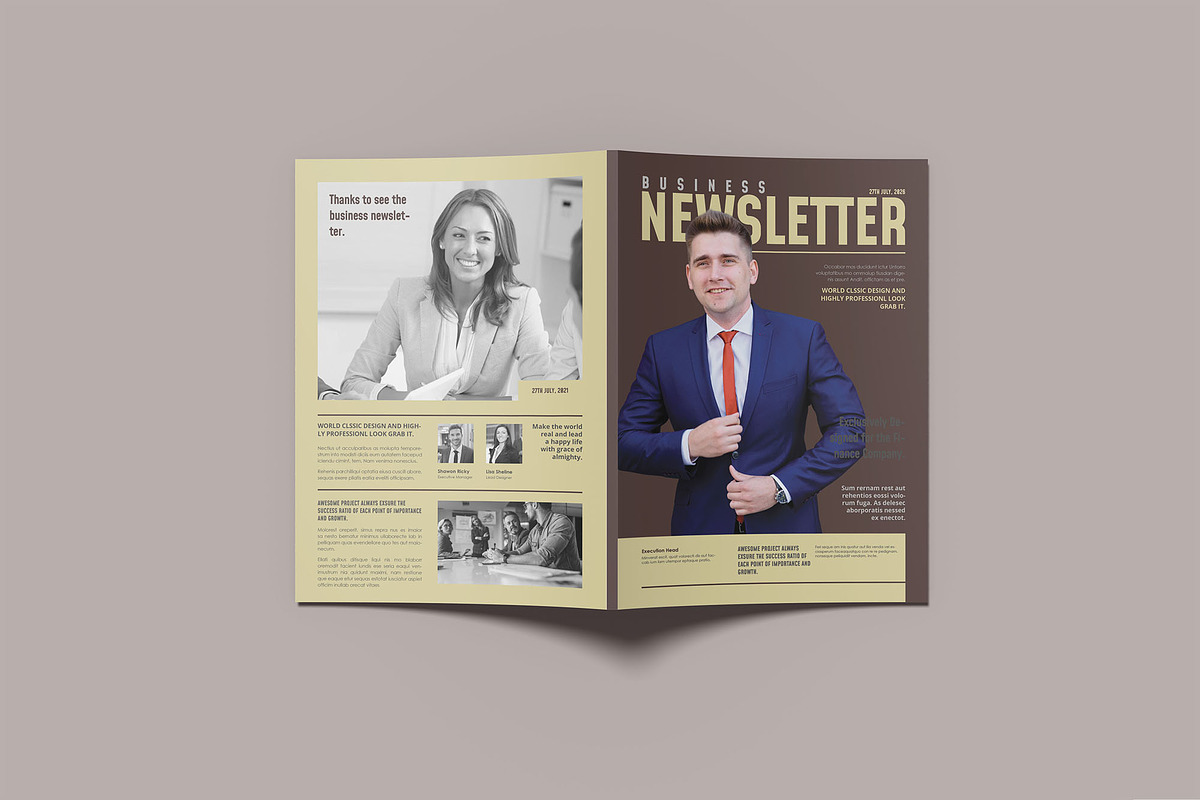 Newsletter Design, a Brochure Template by astutedesign11 (Photo 5 of 5)
