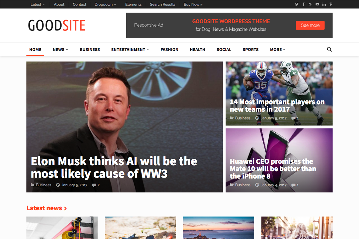 GoodSite - Flexible Magazine Theme, a WordPress Template by Happy Themes Shop