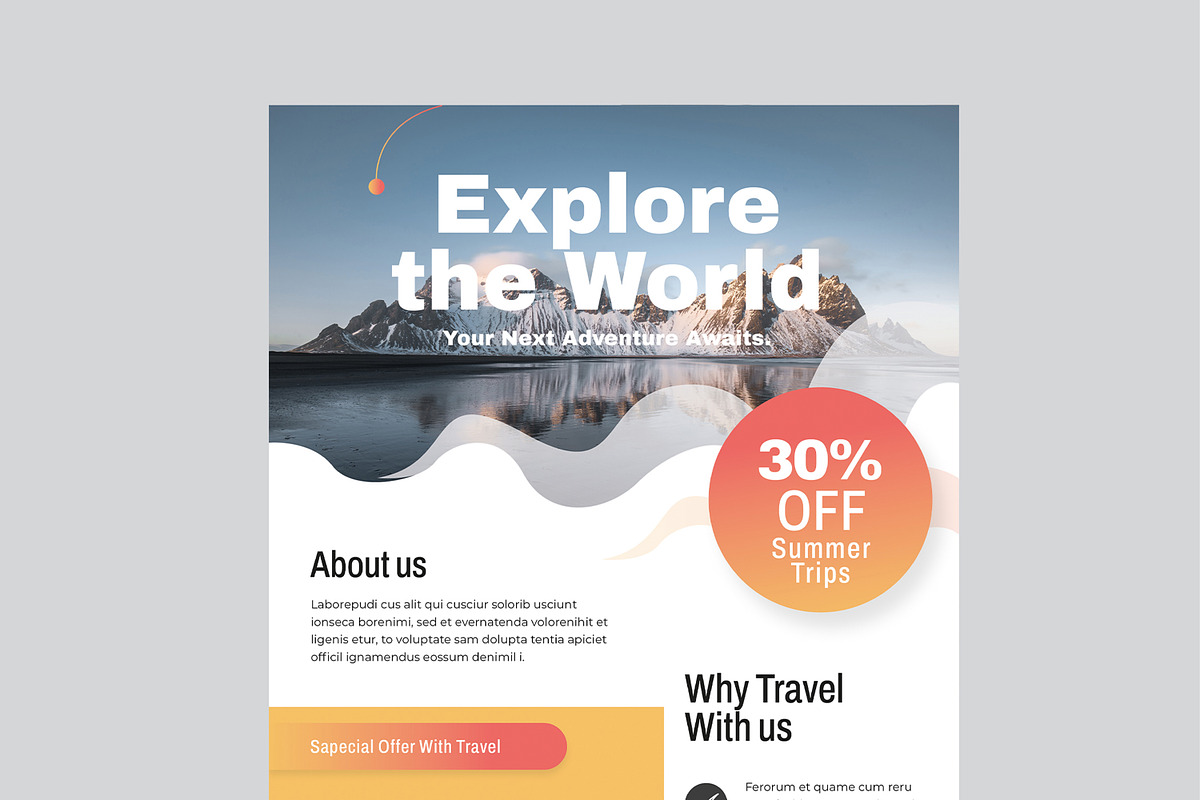 Travel Flyer Layout preview 4
