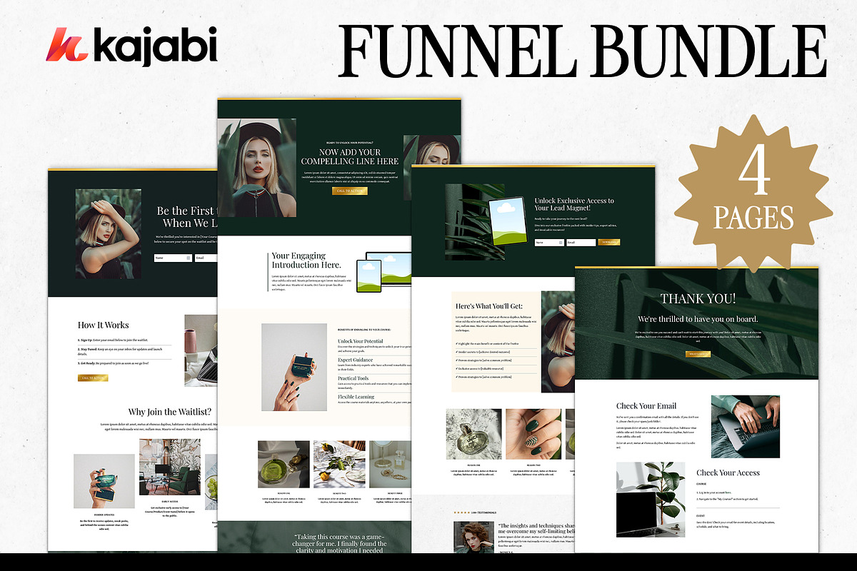 Kajabi Sales Funnel Templates, a Landing Page Template by Altenne | Kajabi Designer (Photo 1 of 9)