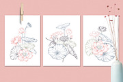 Lotus Blossom Vector Collection, a Pattern Graphic by Molly art (Thumbnail 5 of 16)