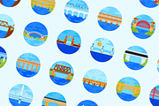 Flat Bridge Icons, a Duotone Icon by Brickclay (Thumbnail 6 of 8)