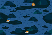 Night river or lake with islands, a Scene 3D Model by Vectorbuum (Thumbnail 3 of 3)