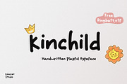 Kinchild - Handwritten Playful Font, a Handwritten Font by Kincrev Studio (Thumbnail 1 of 7)
