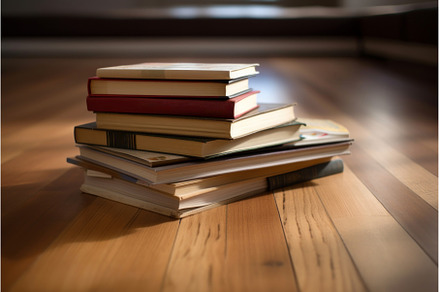 School books stack. Generate Ai, a School & Education Photo by Ylivdesign