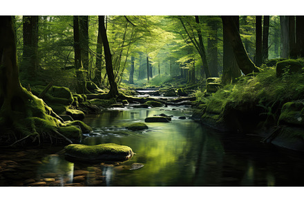 foliage green forrest ai generated, a Nature Photo by pikepicture