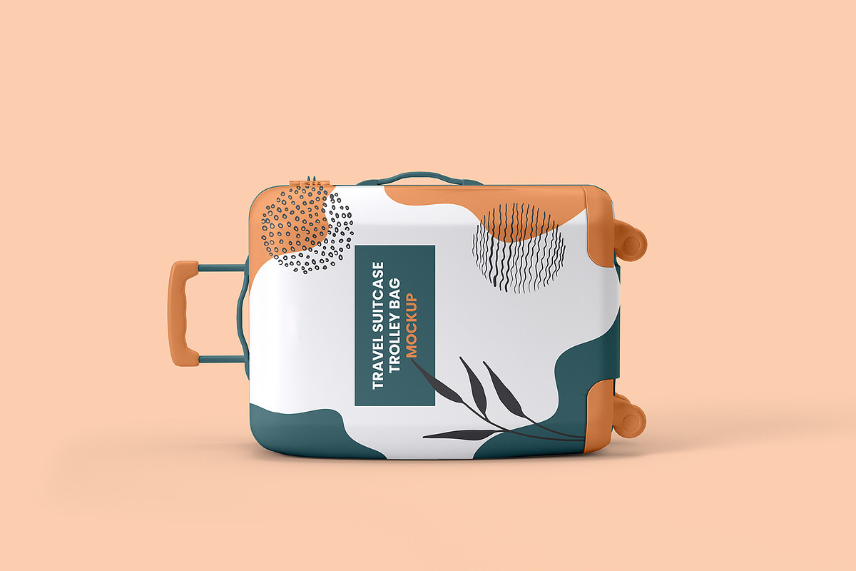 Travel Suitcase Trolley Bag Mockups, a Packaging Mockup by Illusiongraphic (Photo 7 of 15)