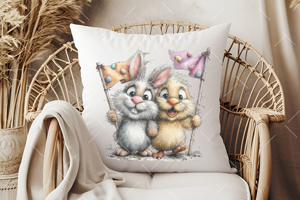 Whimsical Easter Animals Clipart, an Illustration by OK Design (Photo 5 of 6)