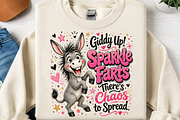 Funny Donkey PNG – Sparkle Farts, a Seasonal Illustration by Canvas Craft (Thumbnail 2 of 6)