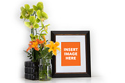 Brown & Gold Frame Mockup, a Print Template by ByGiftyJane (Thumbnail 3 of 4)