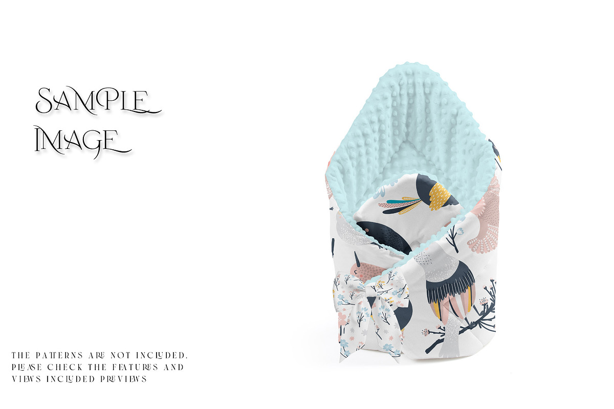 Swaddle Wrap Blankets Minky & Muslin, a Mockup by mock-ups (Photo 17 of 31)