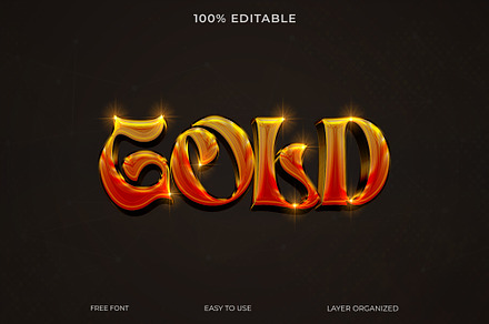 Luxury Gold 3D Text Effect Style
