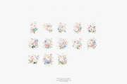 Romantic pastel floral clipart set, a Decorative Illustration by Patishop Art (Thumbnail 8 of 9)