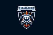 King Team Esport Gamer Logo, a Branding & Logo Template by Design_Planet (Thumbnail 1 of 4)