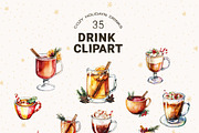 Festive Holiday Drinks Clipart, an Object Graphic by IrenKlm (Thumbnail 3 of 4)