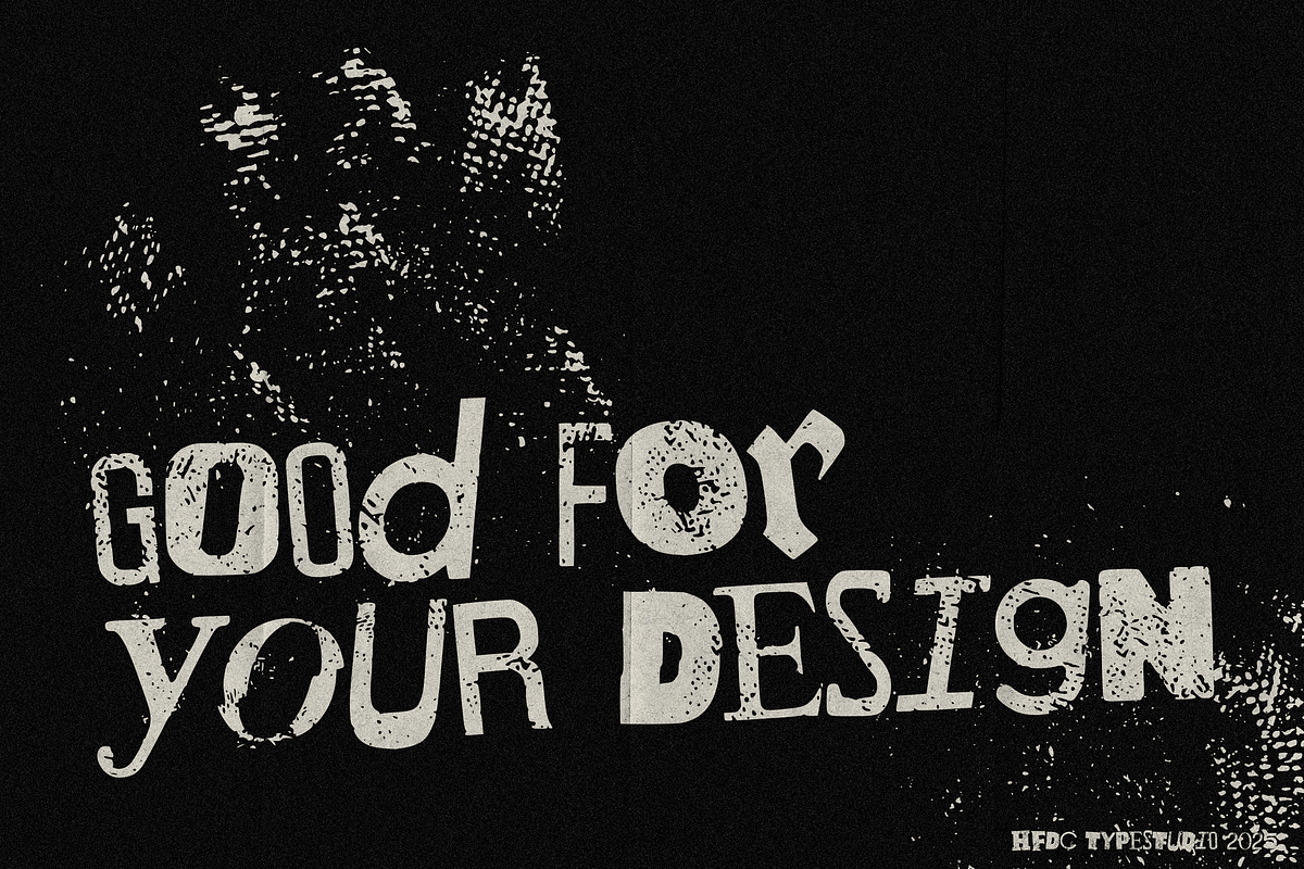 HF Dutspunk Display Font, a Sans Serif Font by 24Design Studios (Photo 7 of 7)