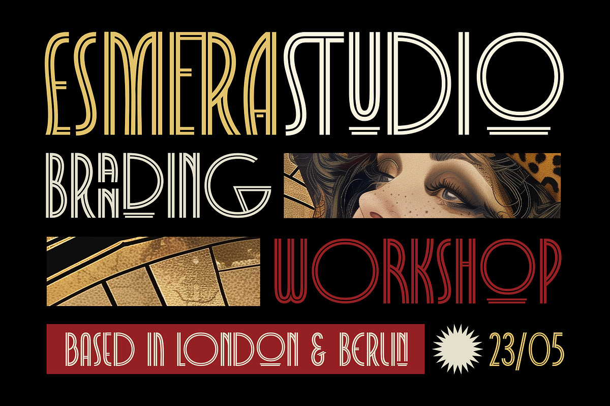 Decola Art Deco Typeface, a Serif Font by alit design (Photo 6 of 15)