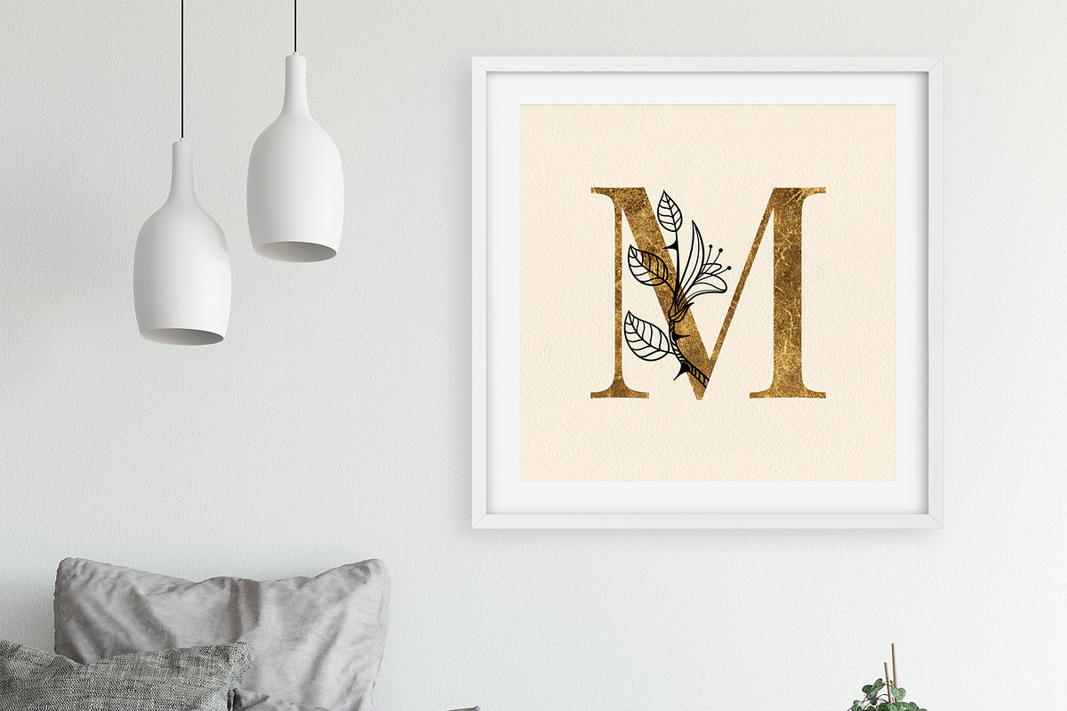 THORN Floral Gold Alphabet, a Decorative Illustration by Olga Begak Art & Design (Photo 8 of 8)
