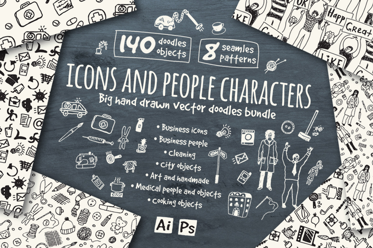 Vector icons and people characters, a Healthcare Illustration by Crowhouse (Photo 1 of 6)