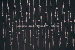 SALE! GLITTER LACE Borders & Clipart