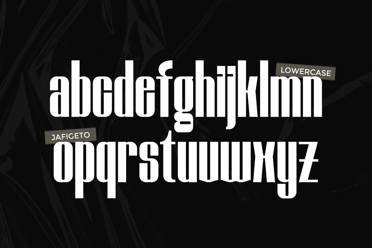 Jafigeto - Condensed Display Font, a Sans Serif Font by Flawless And Co (Photo 8 of 10)