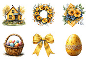 Yellow Easter Country Clipart PNG, an Illustration by SinaCreation (Thumbnail 3 of 4)