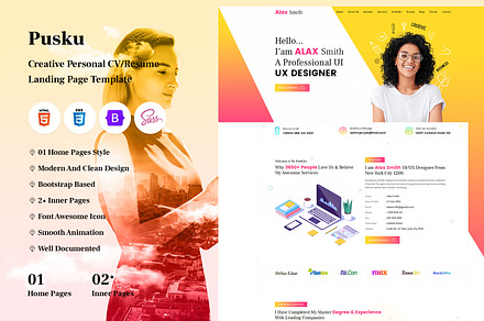Personal Resume HTML5 Template, a Landing Page Template by CodexCoder Themes