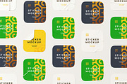 Square Sticker Mockup, a Packaging Mockup by zpackcreative (Thumbnail 2 of 6)
