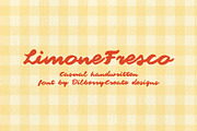 Limone Fresco Handwritten Font, a Handwritten Font by BilberryCreates (Thumbnail 1 of 13)