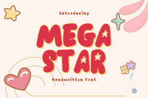 Mega Star Is A Cute Handwritten Font