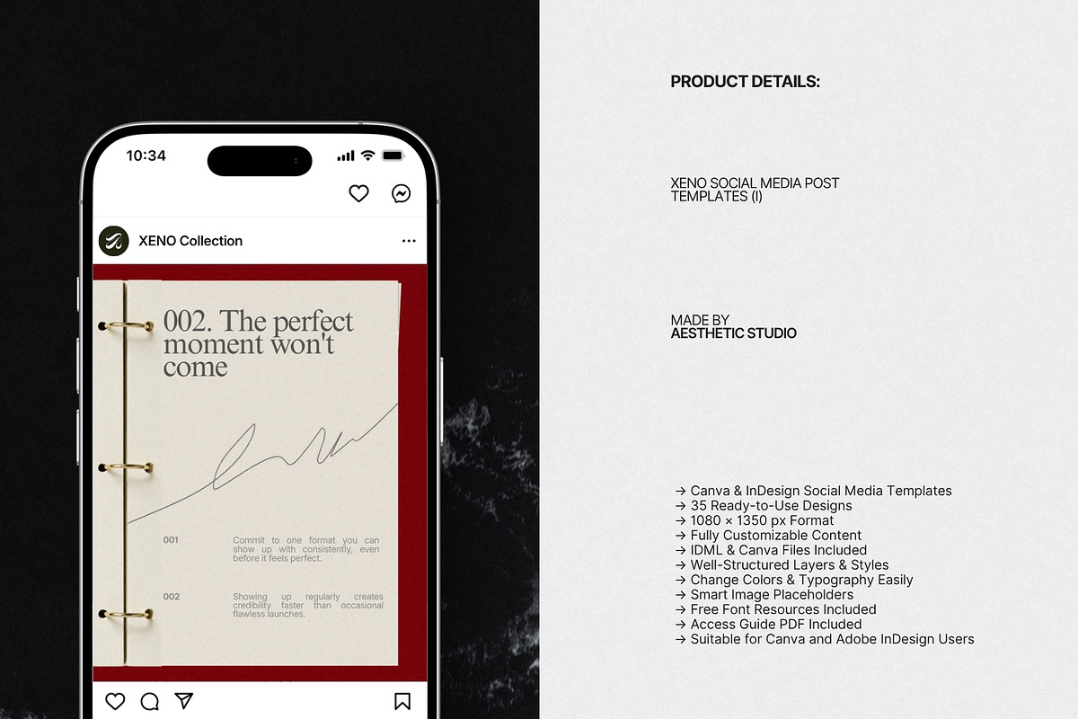 XENO | Social Media Kit (I), a Social Media Template by The Aesthetic Studio (Photo 7 of 10)