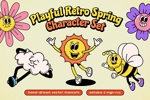 Playful Retro Spring — Character Set