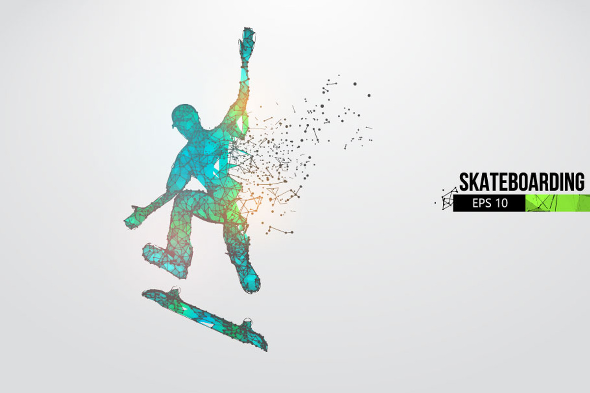 Silhouettes of a skateboarder, a Person Illustration by Matrosovv (Photo 1 of 4)