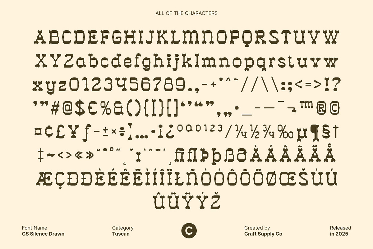 CS Silence Drawn, a Serif Font by Craft Supply Co. (Photo 8 of 8)