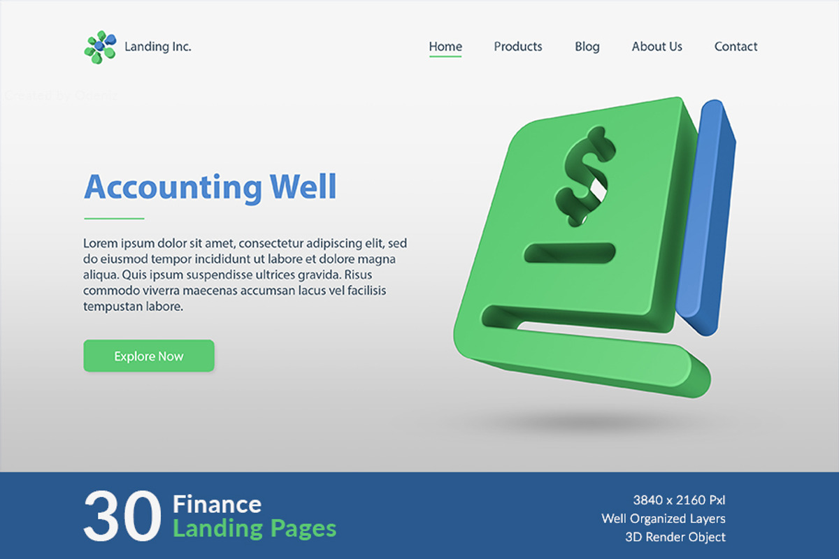 Finance Landing Pages, a Templates & Theme by Odeniz (Photo 30 of 31)