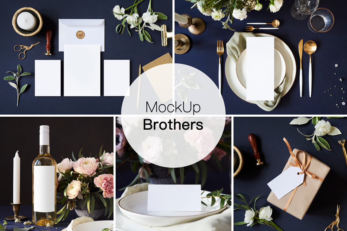 Wedding mockup bundle, stationery, a Print Template by MockUpBrothers (Photo 3 of 7)