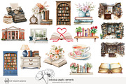 105 book lover clip art, an Object Illustration by Poppy Lane Studio (Thumbnail 7 of 12)