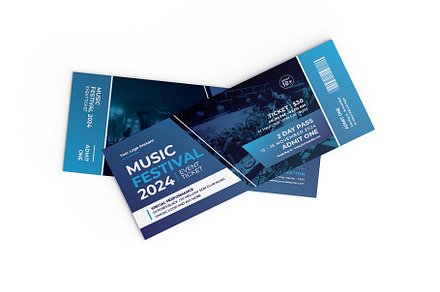 Music Festival Ticket, a Templates & Theme by Formatika Studio