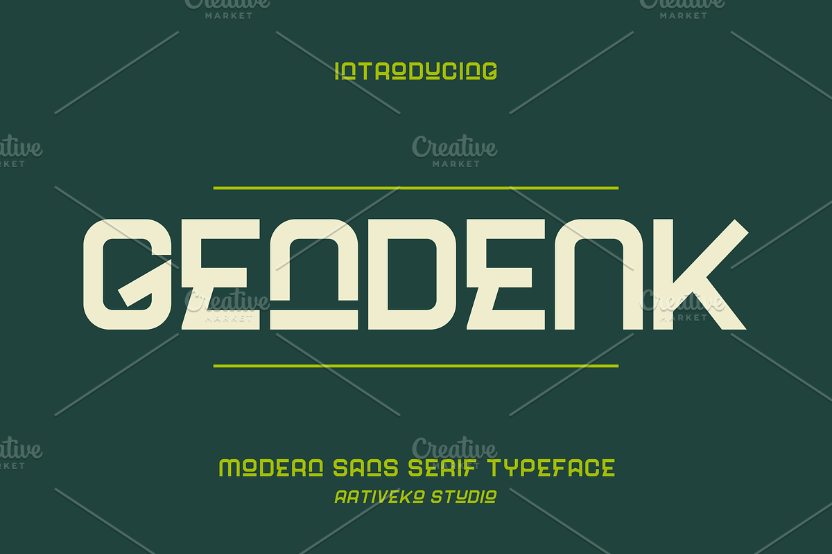 Gendenk Creative Sans, a Sans Serif Font by Artiveko (Photo 1 of 7)