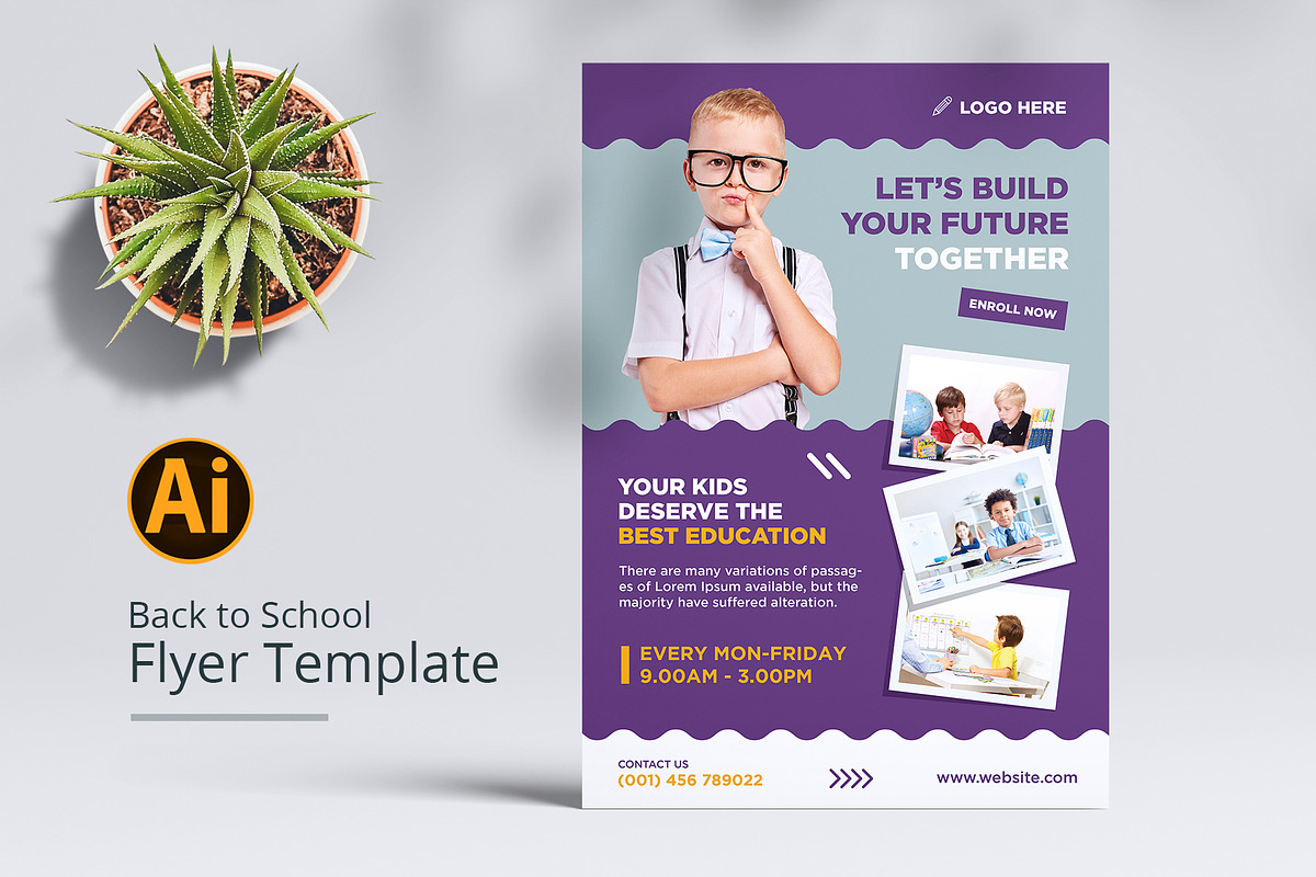 School Flyers Templates, a Flyer Template by Pixelpick (Photo 3 of 11)