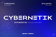 Cybernetik - Futuristic Sans-Serif, a Sans Serif Font by Parker Creative (Thumbnail 1 of 8)